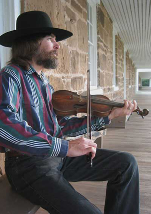 Fiddlin' at Fort Larned.